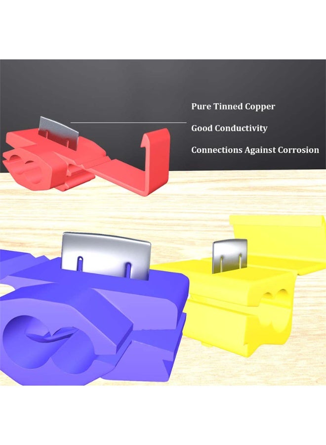 HEADVANA 65 Pcs Quick Splice Snap Wire Connector Set, Scotch Lock Splice Connector Double Run, Crimp Wire Splice Connectors. - Image 3