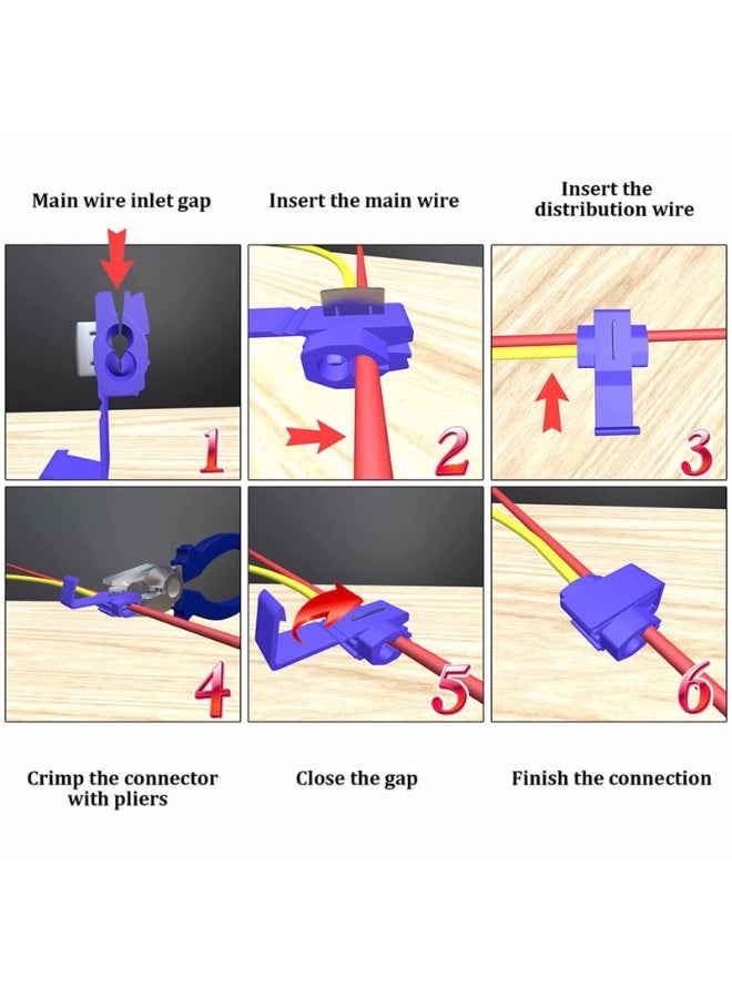 HEADVANA 65 Pcs Quick Splice Snap Wire Connector Set, Scotch Lock Splice Connector Double Run, Crimp Wire Splice Connectors. - Image 5