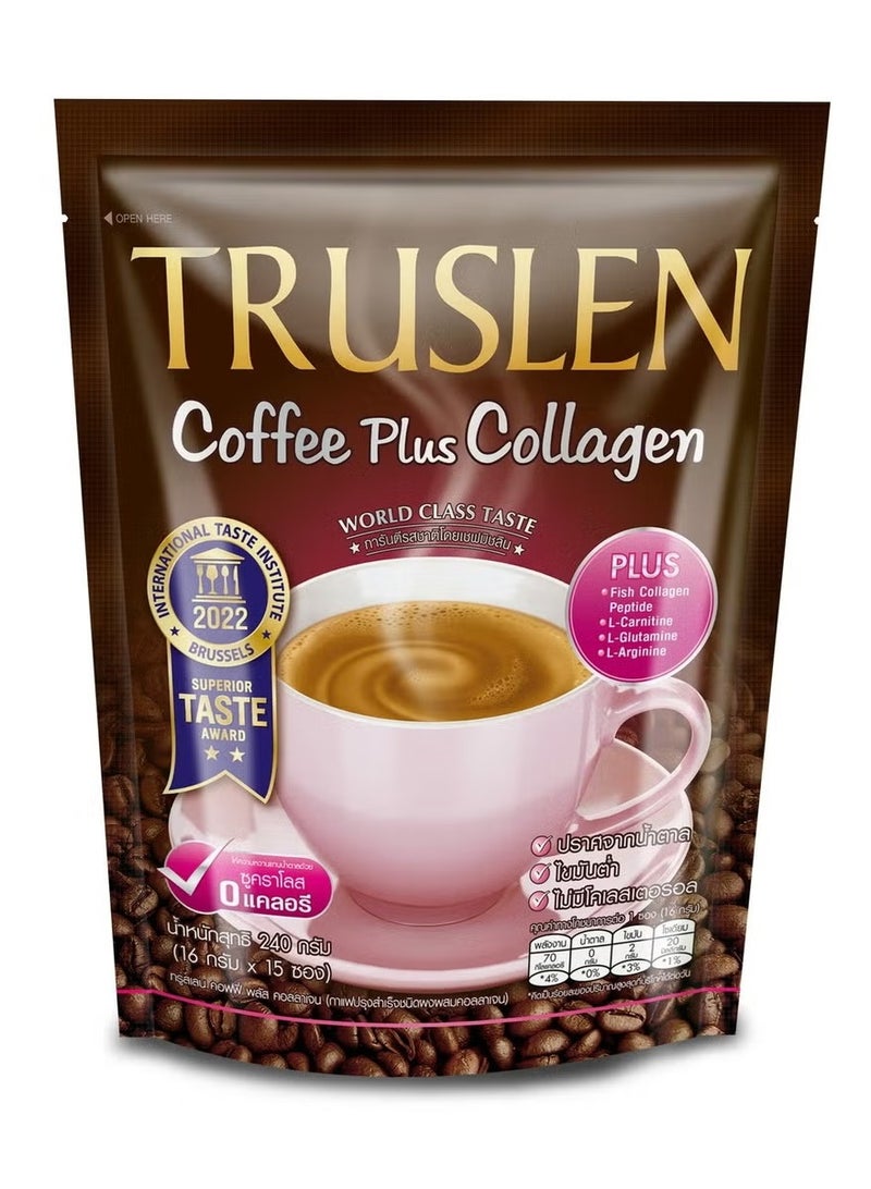 Truslen Coffee Plus Collagen – Sugar-Free Instant Coffee with Fish Collagen Peptide 240g - Image 1