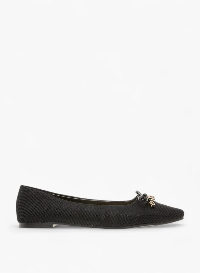 Flora Bella By Shoexpress Women's Bow Accent Slip-On Ballerina Shoes