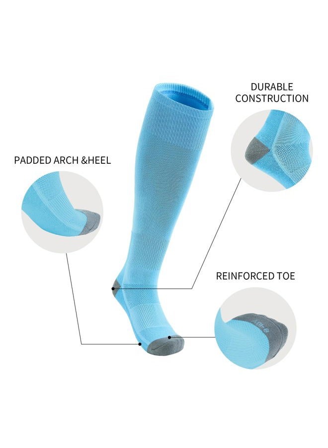QBK Toddler Baseball Socks And Belt Youth Softball Tee Ball Combo Set for Boy Girl (2 Pairs of Socks & 1 Belt) Blue 2-4T - Image 3