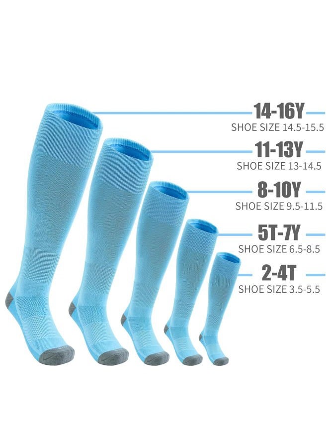 QBK Toddler Baseball Socks And Belt Youth Softball Tee Ball Combo Set for Boy Girl (2 Pairs of Socks & 1 Belt) Blue 2-4T - Image 4