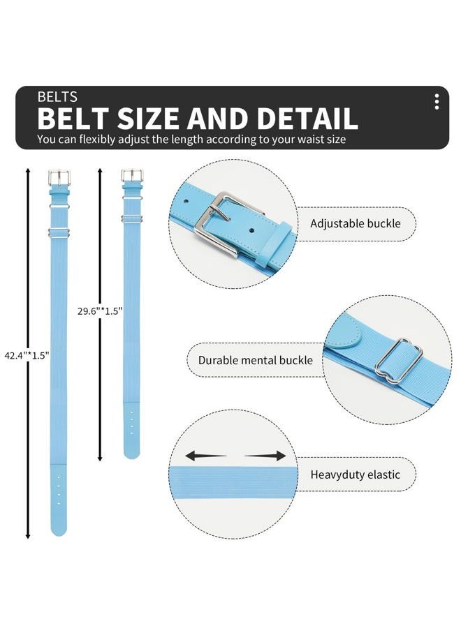 QBK Toddler Baseball Socks And Belt Youth Softball Tee Ball Combo Set for Boy Girl (2 Pairs of Socks & 1 Belt) Blue 2-4T - Image 5