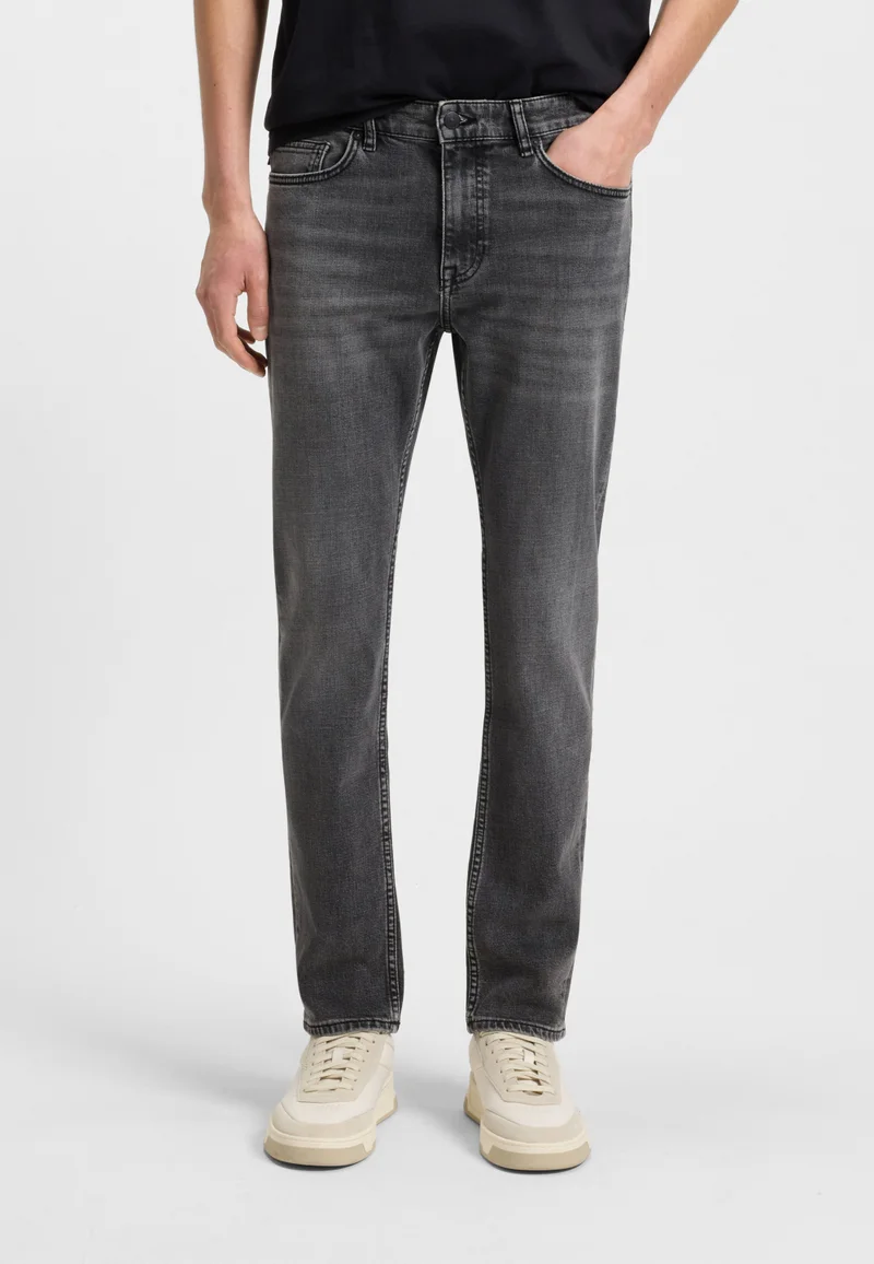 BOSS Delaware slim-fit jeans in grey comfort-stretch denim