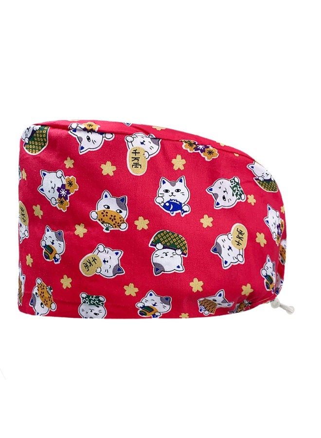 NIBEMINENT Soft Cotton Unisex Scrubs Cap Mens Scrubs Nursing Medical Surgical Caps Medical Uniforms Multicolour Printing Hospital Nurse Hat