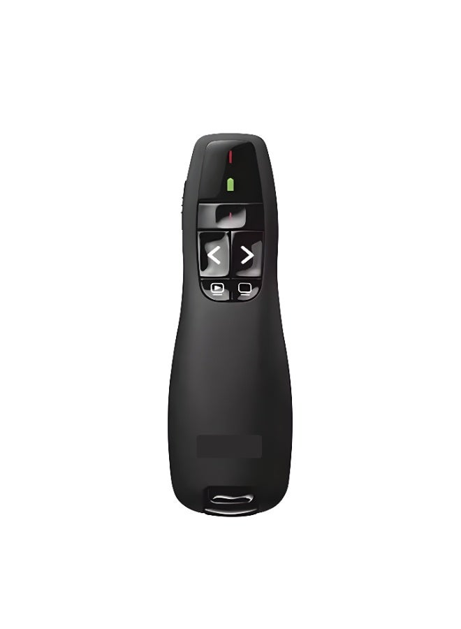 Wireless Laser Remote - 15m Range - Red Laser Pointer - Presentation Controller - USB Port - Ergonomic Design - Black - Image 1