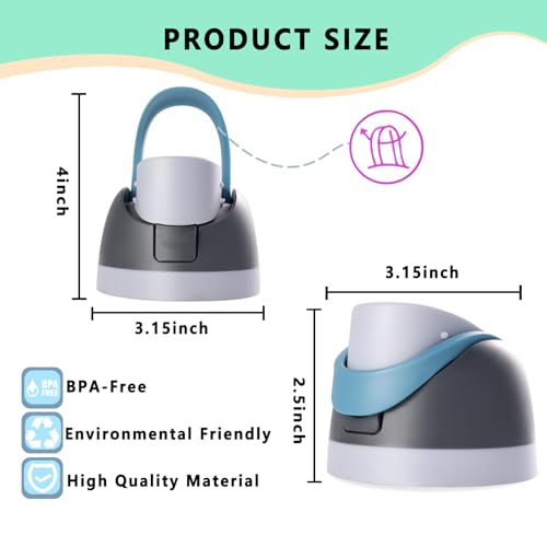 NTIERA Replacement Lid for Owala Freesip,Compatible with Owala Freesip Water Bottle 16oz 24oz 32oz 40oz,Premium Replacement Accessories for Owala Cap,Leakproof,BPA-Free(Frost Gray) - Image 3