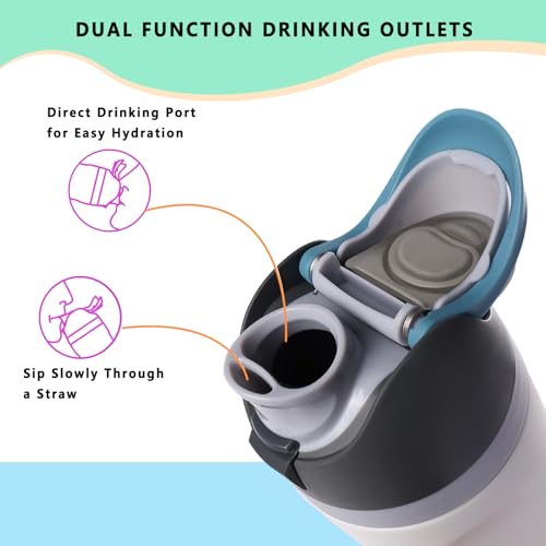 NTIERA Replacement Lid for Owala Freesip,Compatible with Owala Freesip Water Bottle 16oz 24oz 32oz 40oz,Premium Replacement Accessories for Owala Cap,Leakproof,BPA-Free(Frost Gray) - Image 5