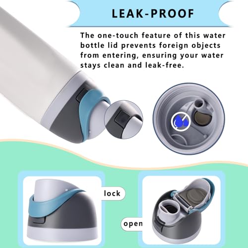 NTIERA Replacement Lid for Owala Freesip,Compatible with Owala Freesip Water Bottle 16oz 24oz 32oz 40oz,Premium Replacement Accessories for Owala Cap,Leakproof,BPA-Free(Frost Gray) - Image 4