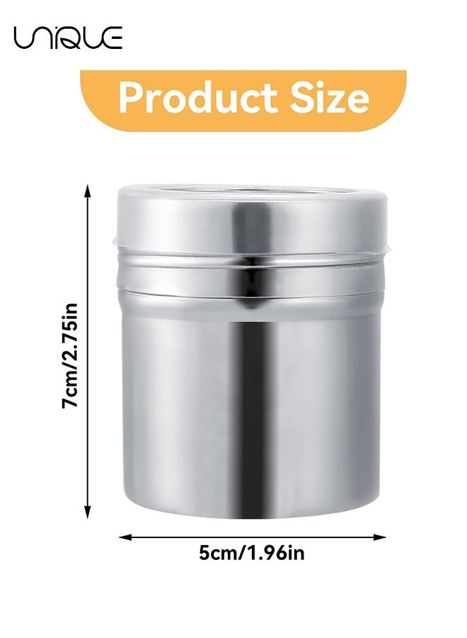 Unique Powder Sugar Shaker with Lid, 1 Pieces 304 Stainless Steel Powder Shaker Duster/Mesh Sifter Sprinkler for Icing Sugar Cocoa Cinnamon Chocolate Flour - Image 2