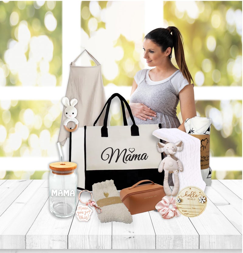 Beyond The Box New Mom, Mother to be Gift Basket, Care Package | Unique Gift Set for mom & Baby w/Newborn Essentials Expecting Moms Baby Shower After Labor Hospital Gift Variety Gift Bundle w/a Fancy Tote Bag - Image 2
