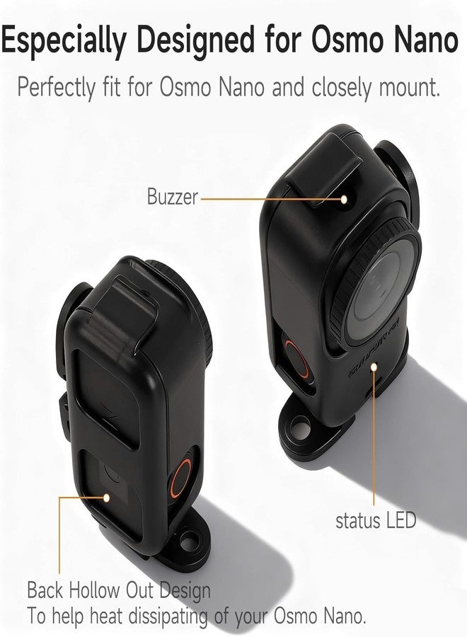 ELFOG Horizontal Vertical Shooting Cage Mount for DJI Osmo Nano, with Dual 1/4 Screw Hole/Adapter Connection, Expansion Adapter Mount Case for DJI Osmo Nano Accessories - Image 5