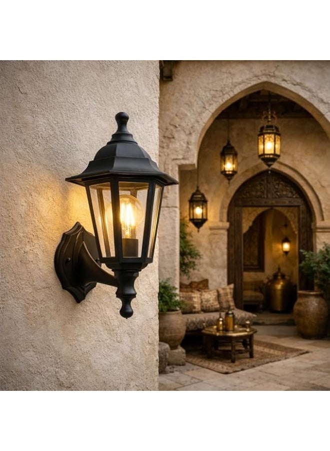 YD Outdoor Wall Light Lantern, Waterproof Exterior Wall Lamp for Garden Patio Porch, Vintage Style Wall Mounted Light Fixture, Decorative Outdoor Lighting for Home Entrance Balcony - Image 3