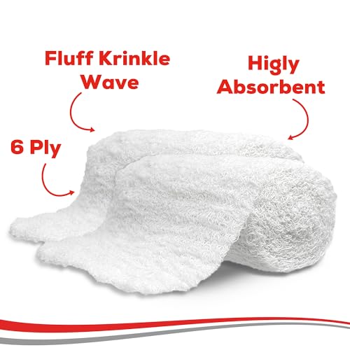 HEALQU Kerlix Gauze Bandage Rolls - 4 1/2 in x 4.1 Yds, 6 Ply - 6 Single Sterile Pocuhes- Extra Absorbency - Latex Free, Hospital Grade Cotton Fluff Bandage Wrap Krinkle Style - for Wound Care & First Aid - Image 2