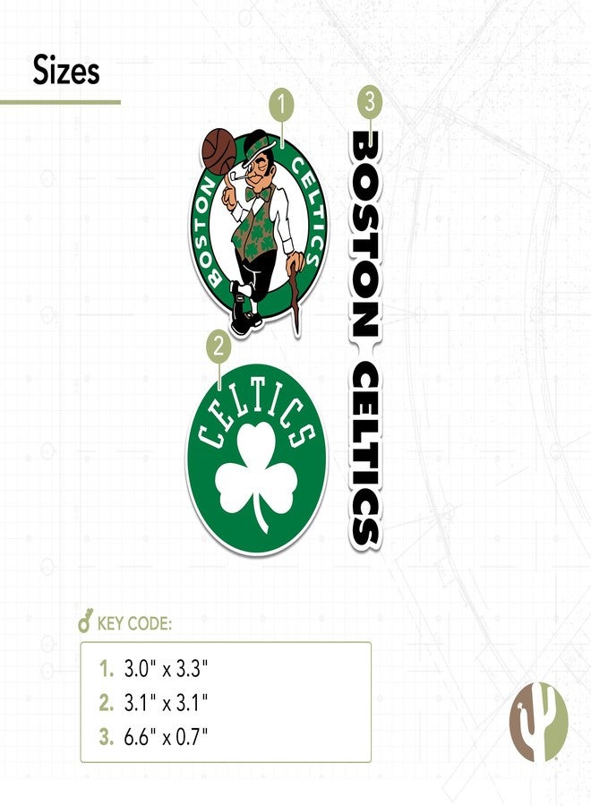 Desert Cactus Boston Celtics NBA Officially Licensed Sticker Vinyl Decal Laptop Water Bottle Car Scrapbook (Type 5-1) - Image 3