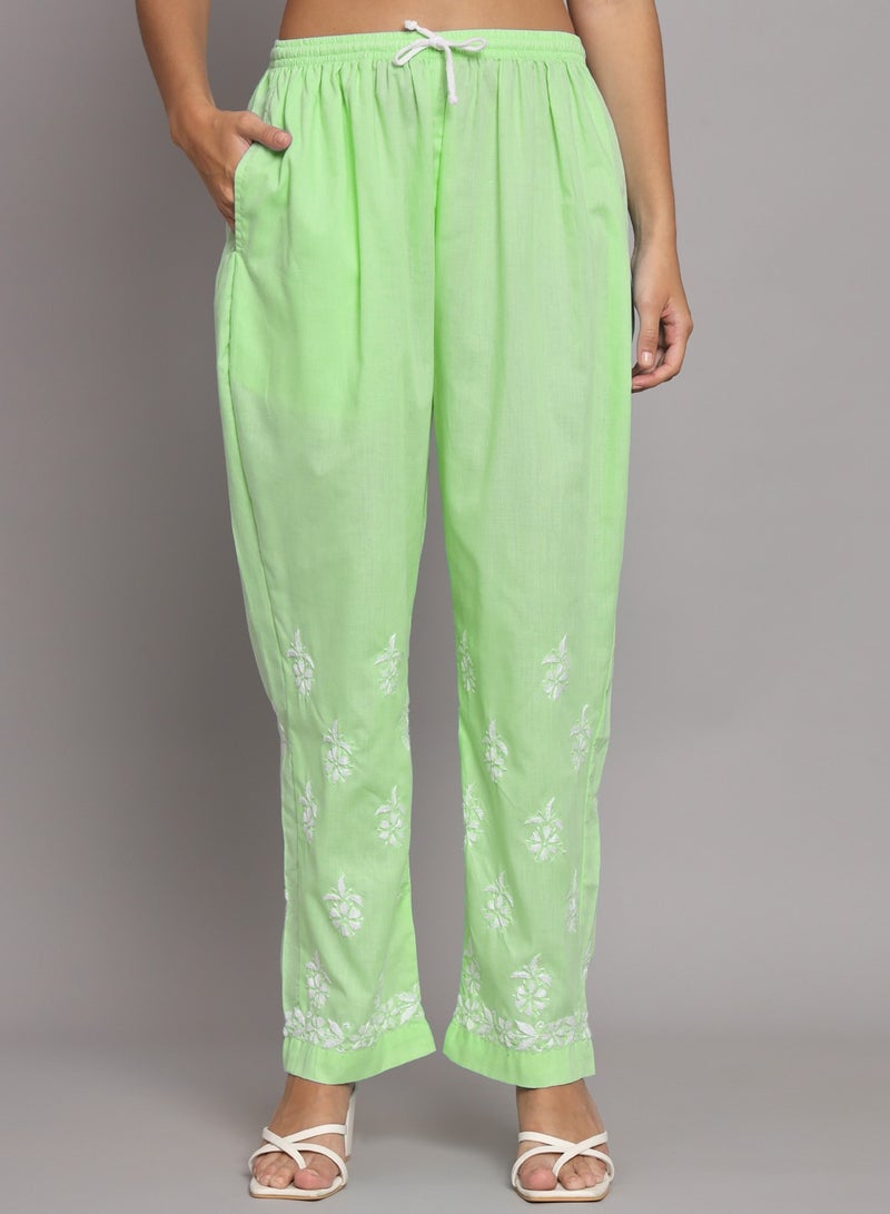 Alaya Women Hand Embroidered Chikankari Cotton Kurta Set-AL3674KS - Image 3