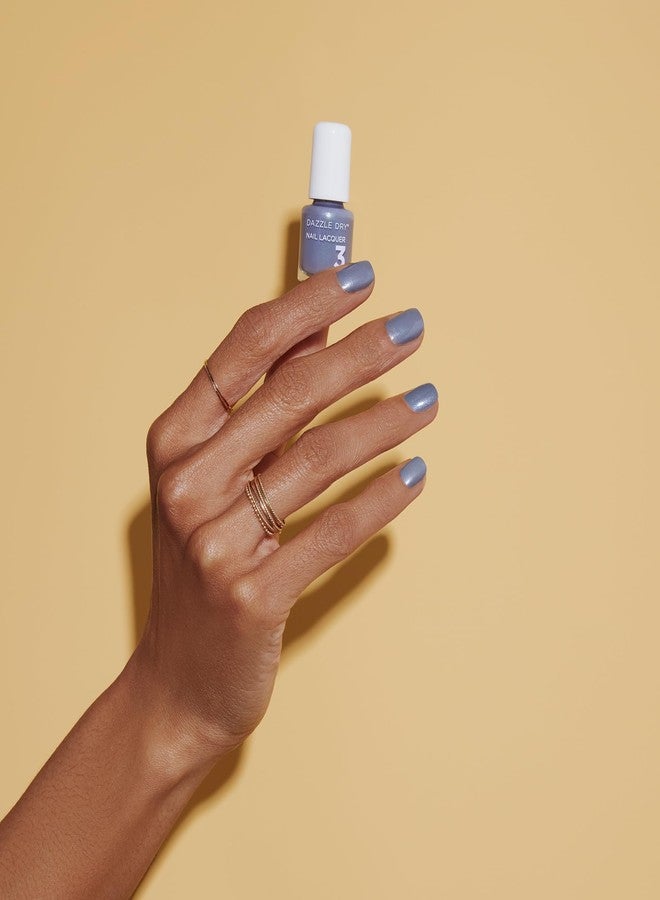Dazzle Dry Mini Kit 4 Step System - Blue Moon - A muted slate blue gray with shimmer. (5 Piece Kit / 5 Manicures) - Image 5