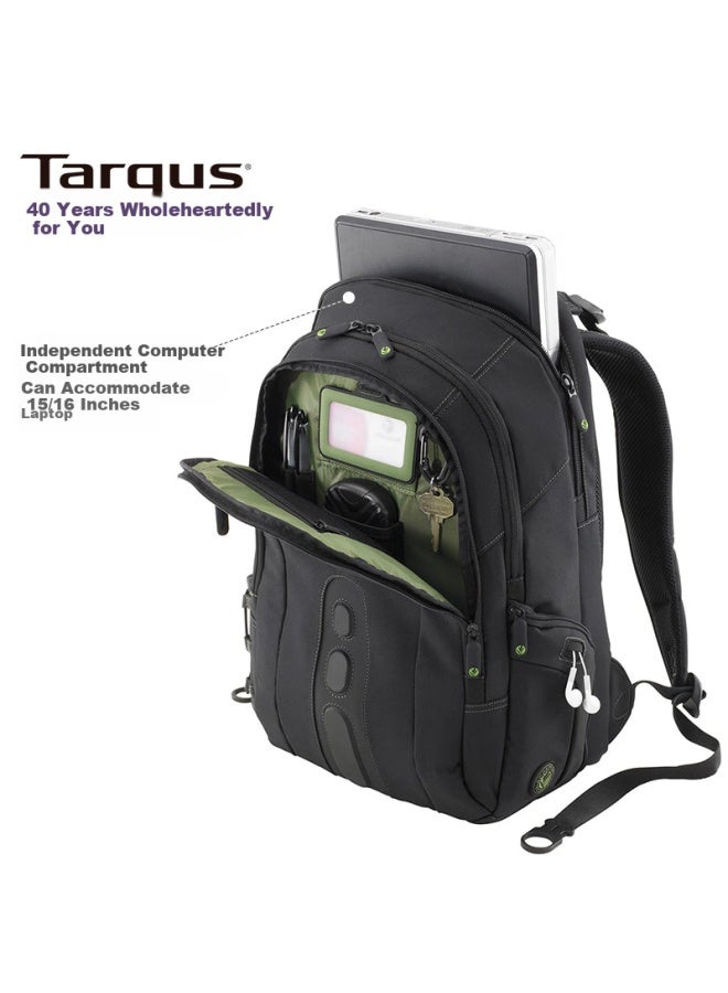 Targus 15.6-inch Laptop Backpack, Business Backpack, Lightweight School Bag, Trendy Notebook Bag, Black, 013 - Image 2