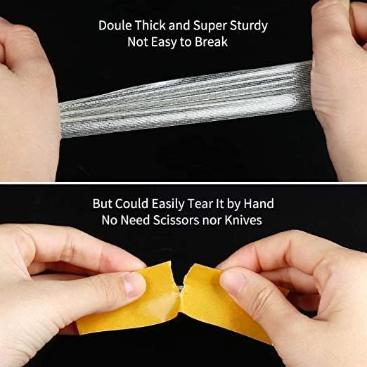 Generic Fabrik Tape Waterproof Tape And Wood Tape Heavy Duty Mounting TapeUniversal Clear Removable Double Sided Tape with Fiberglass Mesh 1 Pack  - Image 5