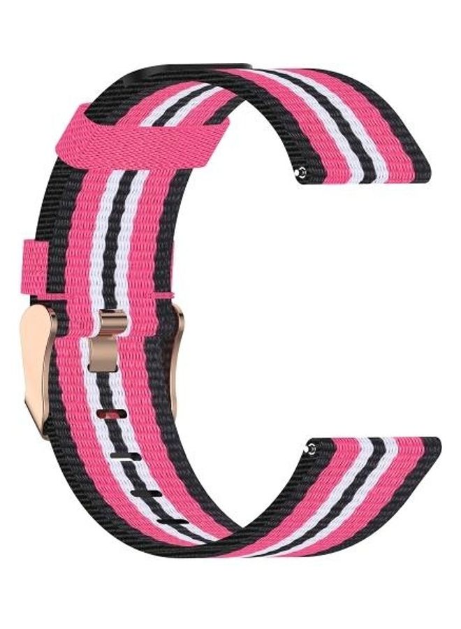 NIBEMINENT Replacement Nylon Strap Band For Huawei B5 Black/Pink - Image 1