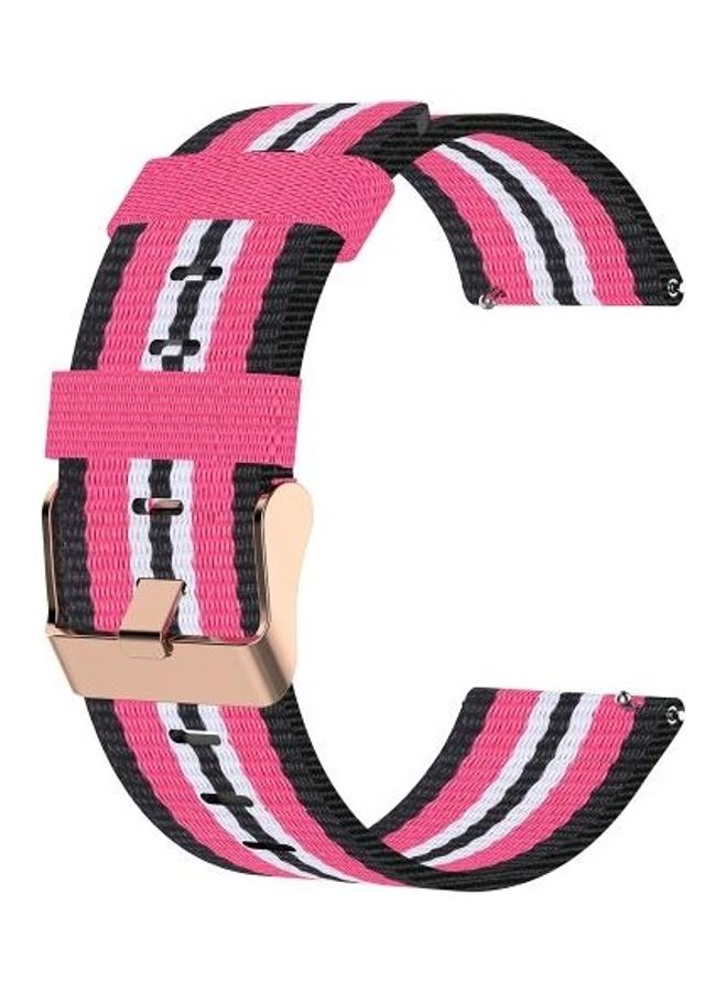 NIBEMINENT Replacement Nylon Strap Band For Huawei B5 Black/Pink - Image 2