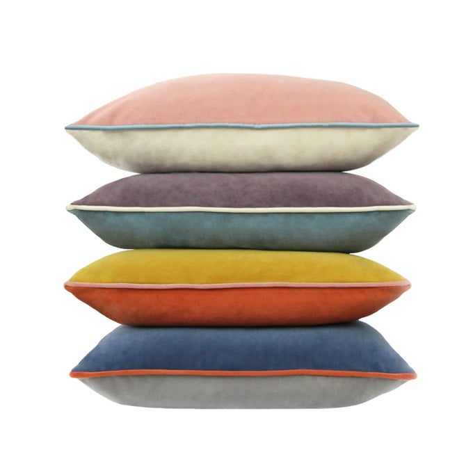 VELVET THROW PILLOW COVERS 18X18 INCH SET OF 4 DECORATIVE VELOUR PILLOWCASES DOUBLECOLORED CUSHION COVERS FOR SOFA COUCHWARMEDGE