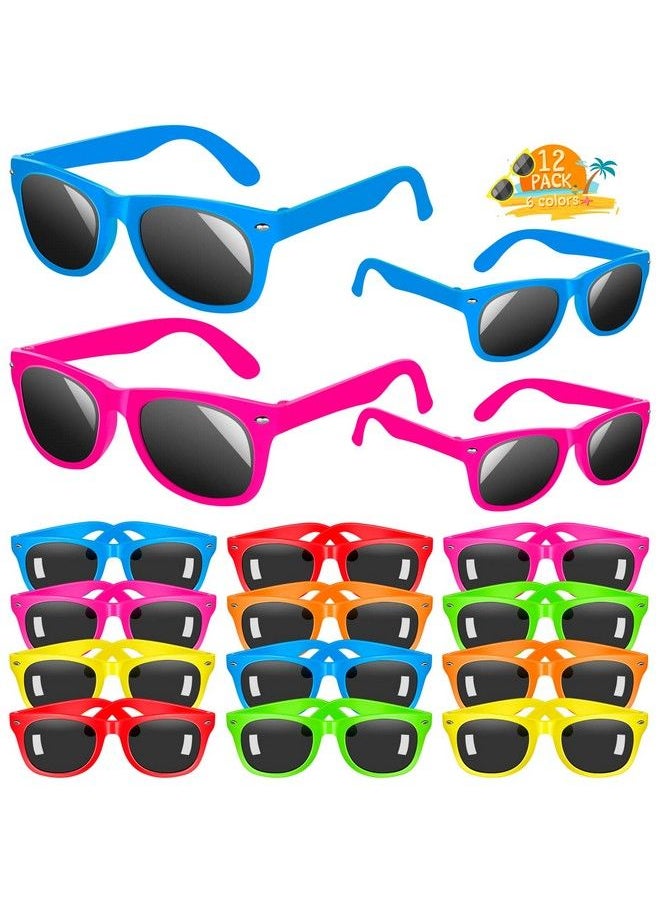 INNOCHEER - Kids Sunglasses Bulk 12 Pack Kids Sunglasses Party Favors With Uv400 Protection Neon Sunglasses For Kids Boys Girls Ages 612 Pool Beach Party Favors Goody Bag Stuffers Birthday Gift - Image 1