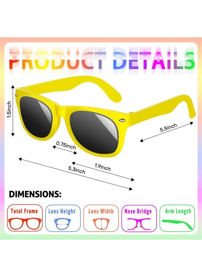 INNOCHEER - Kids Sunglasses Bulk 12 Pack Kids Sunglasses Party Favors With Uv400 Protection Neon Sunglasses For Kids Boys Girls Ages 612 Pool Beach Party Favors Goody Bag Stuffers Birthday Gift - Image 1