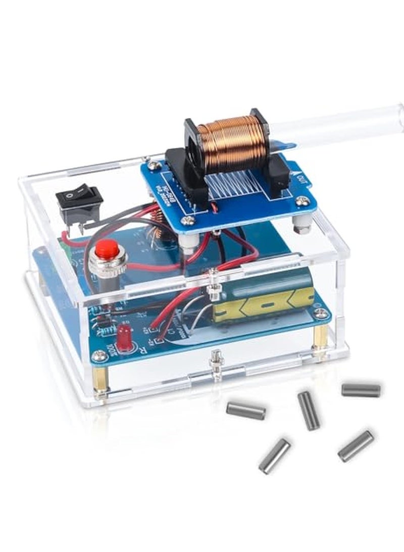 KASTWAVE Soldering Practice Kit, Electric Magnetic Transmitter, DIY Creative Shooting Game Kit, Mini Voltage Converter Module, Educational STEM Electronics Kit for High School College Leaning and Children Gift - Image 1