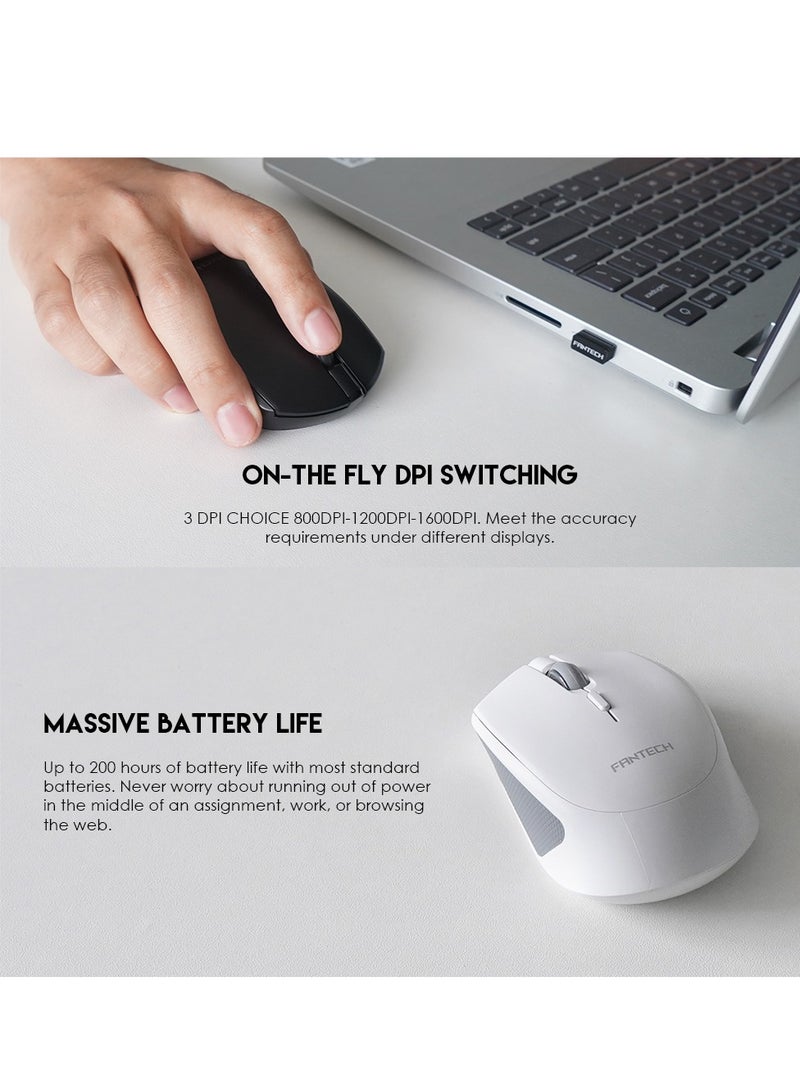 FANTECH FANTECH W190  Dual Mode ( Bluetooth  &  Wireless 2.4GHz ), Premium Silent Switches  – Lightweight – Left + Right Hand Support – Support Mac & Win - Image 4