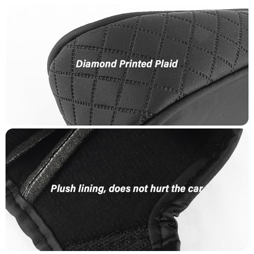 Stacool Leather Gear Shift Cover Diamond Embroidery Design,Durable Shift Knob Cover for Shift Lever Protection,Universal Car Gear Shift Cover Car Decorative Accessory Suitable for Cars,Trucks,SUVs (Black) - Image 5