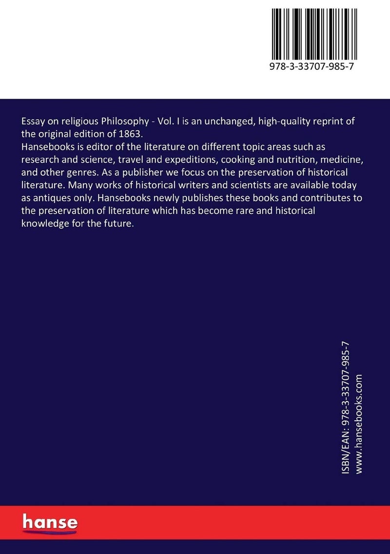 Essay on religious Philosophy: Vol. I  - Image 2