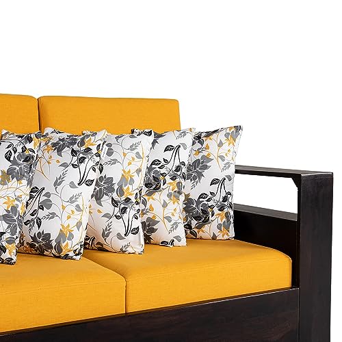 Wakefit Cushion for Sofa | Super Soft Fabric Cushion Pillow, Throw Pillow for Sofa | Premium Fresh Hollow Fibre Filling | 12x12 Inches | Autumn Sunset | Set of 3 - Image 2