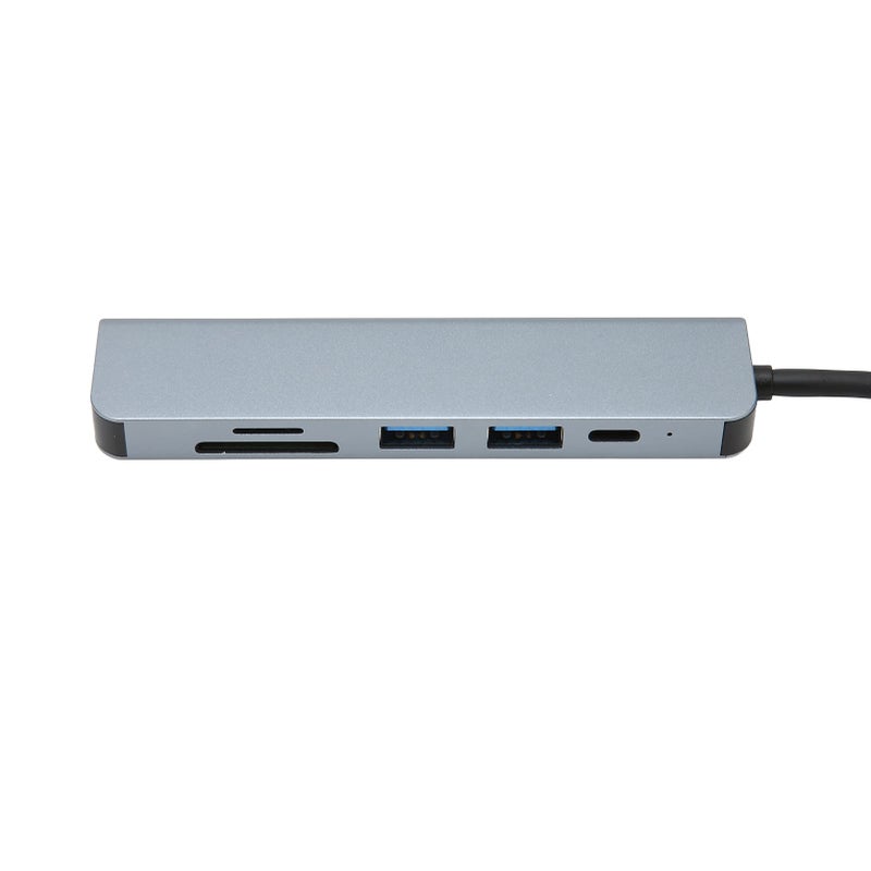 6 In 1 USB C Hub Multiport Adapter With HDMI PD Charging Aluminum Alloy For Laptops - Image 3