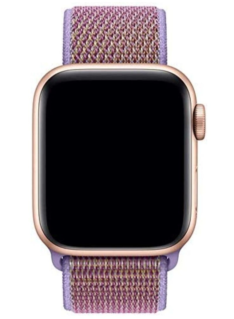 VITION Nylon Band for Apple Watch 45mm 44mm 42mm Soft Replacement Strap for iWatch Series (Lilac)  - Image 2