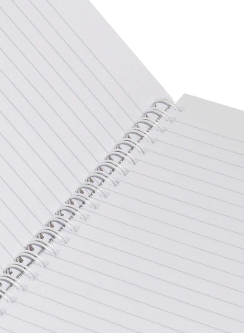FIS LIGHT Pack of 5  Spiral Hard Cover Notebook, Single Line, 9X7 Inches (22.86 X 20.32 CM) 100 Sheets -LINBS971707 - Image 2