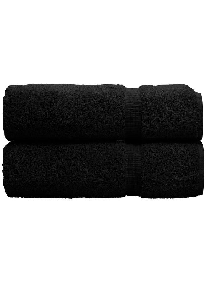 BC BARE COTTON منشفة فاخرة بجودة الفنادق والمنتجعات الصحية، تجف بسرعة 100% قطن تركي 700 GSM، منشفة صديقة للبيئة، للحمام، منشفة استحمام كبيرة بحواف دوبى 35 × 70 (طقم منشفة باللون الأسود) - Image 3