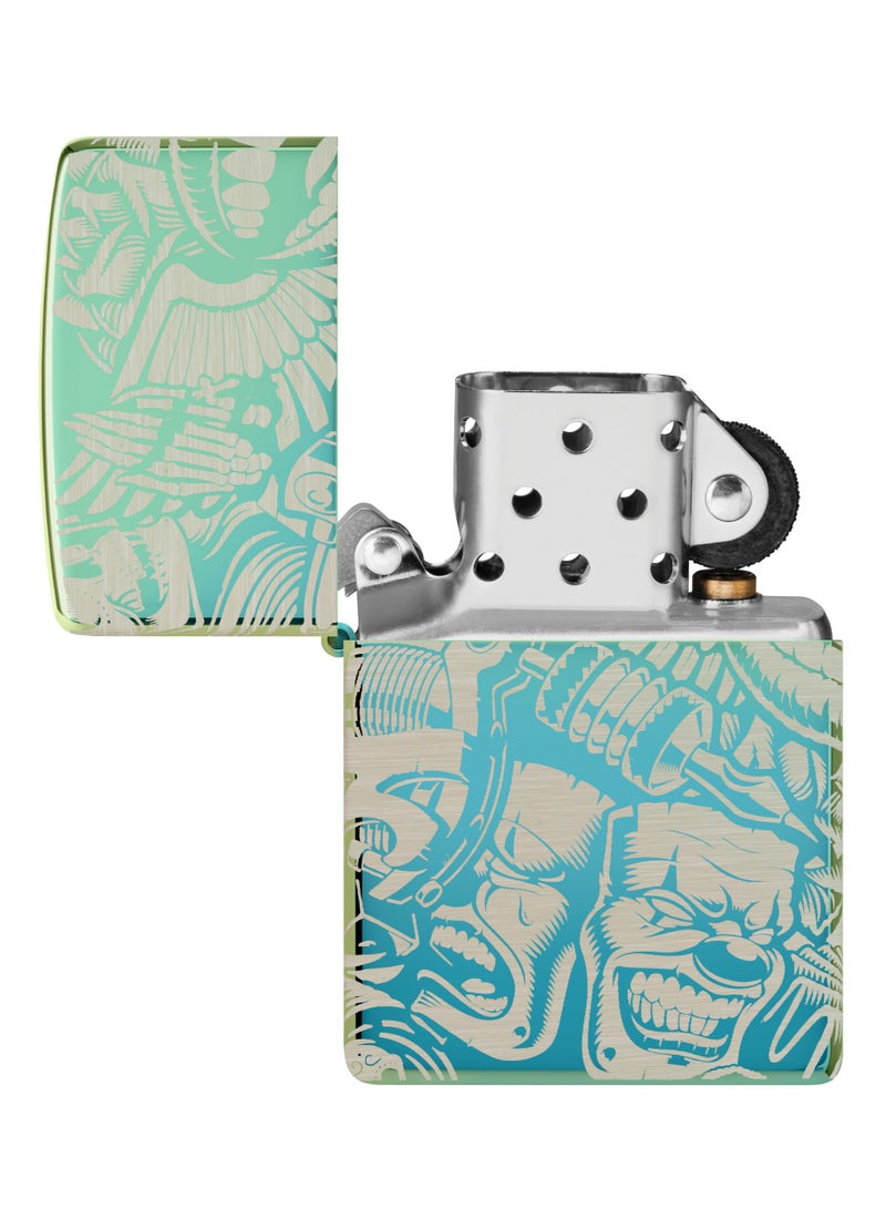 Zippo 48410 49191 Tattoo Theme Design High Polish Teal Windproof Lighter - Image 4