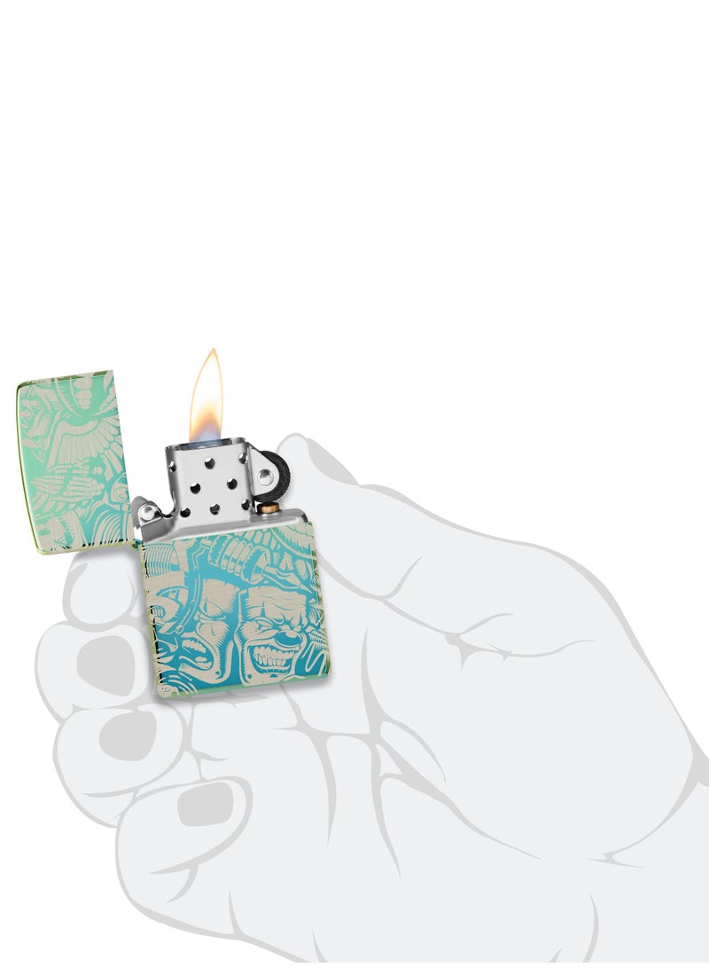 Zippo 48410 49191 Tattoo Theme Design High Polish Teal Windproof Lighter - Image 5