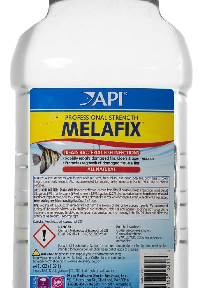 API MELAFIX Professional Strength Freshwater Fish Bacterial Infection Remedy - 64 Ounce Bottle - Image 1