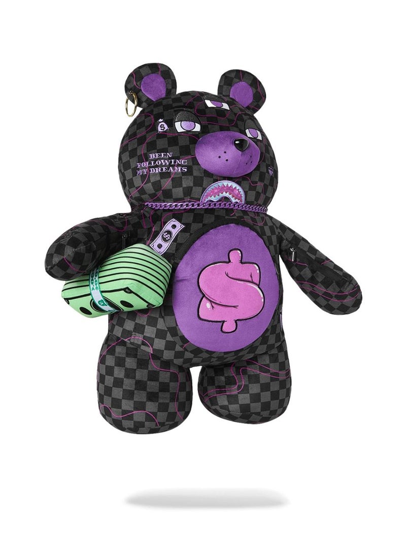 SPRAYGROUND PURPLE SLIME TAKEOVER MONEYBEAR BACKPACK - Image 2