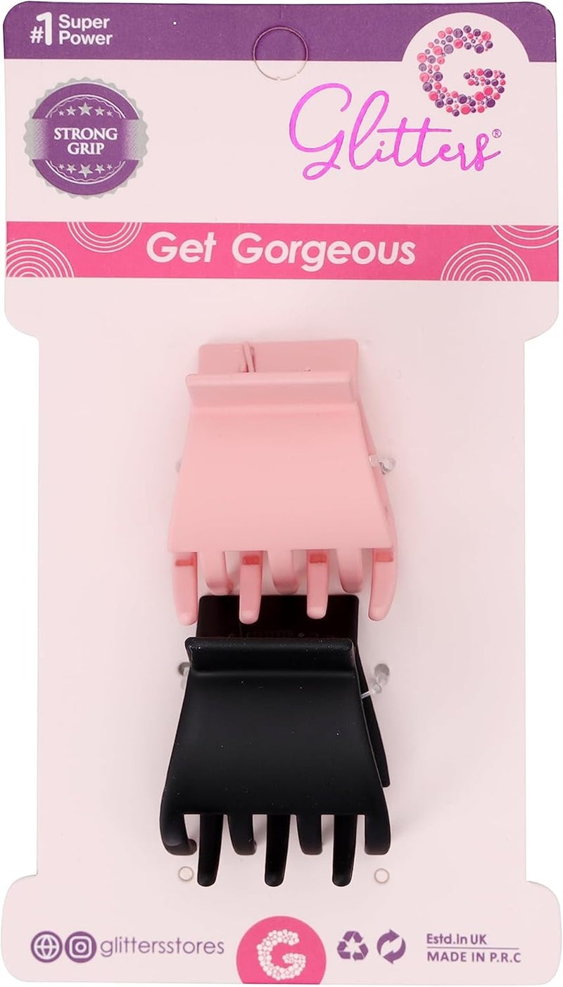 GLITTERS® Trendy & Stylish Mini Duo Claw Clip Set - Strong Grip Durable Hair Accessories - Image 4