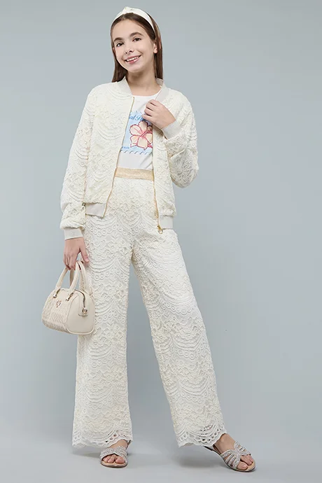 أر أند بي Laced Jacket with Zipper Closure