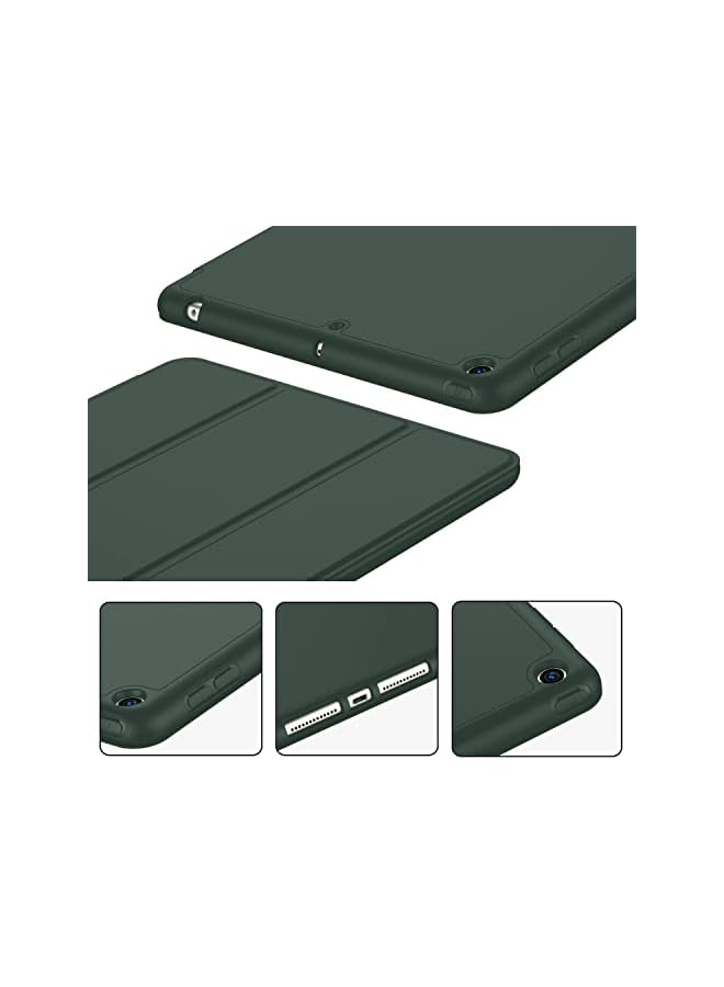 DUSALA iPad 9.7 Case (2018/2017 Model, 6th/5th Generation), Smart Cover with Pencil Holder and Soft Baby Skin Silicone Back and Full Body Protection, Auto Wake/Sleep Cover (Dark Green) - Image 3