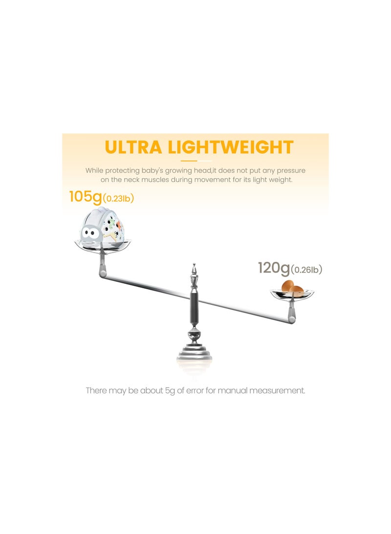 SOLARAE خوذة أمان للأطفال، واقي رأس قابل للتنفس للأطفال أثناء الزحف والمشي، خوذة ناعمة للأطفال، مضادة للصدمات، خفيفة الوزن للغاية، قابلة للتوسيع والتعديل من عمر 6 أشهر إلى 24 شهرًا، تم اختبارها وشهادتها - Image 4