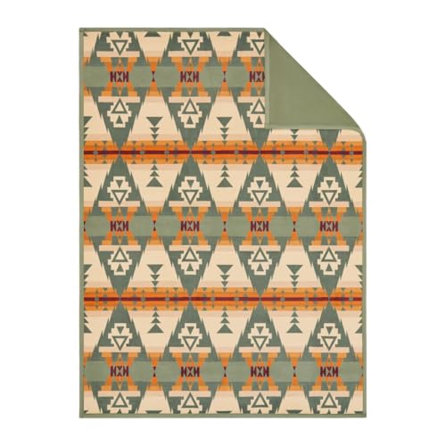 Pendleton Throw Blanket Soft Lightweight Decorative Blanket for Sofa, Couch, or Bed – Cozy Fall Throw Blanket for Living Room or Bedroom Decor and Gifts for Women, 50" x 70" (Green Multi) - Image 3