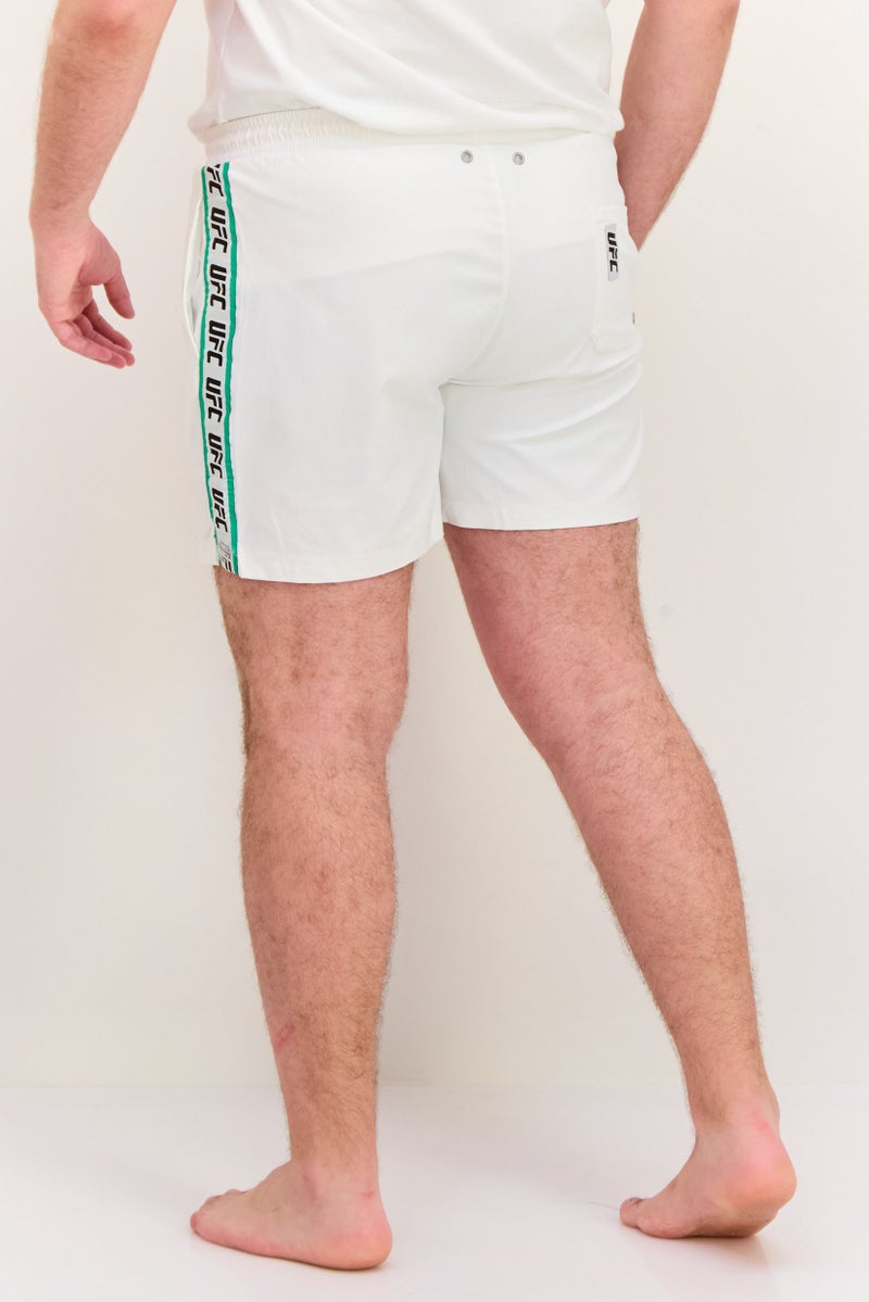 Ufc Men Brand Logo Board Shorts, White Combo - Image 3