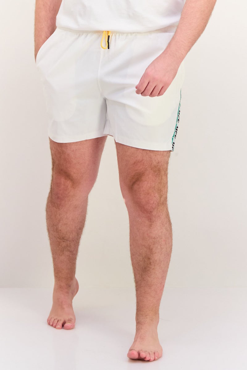Ufc Men Brand Logo Board Shorts, White Combo - Image 1
