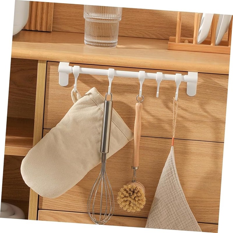 خطافات تحت الخزانة الثقيلة بدون حفر حامل أدوات المائدة تصميم أنيق سهولة التركيب تخزين متعدد الاستخدامات - Image 4