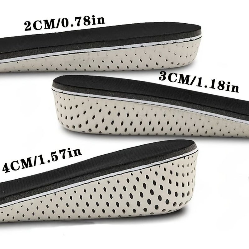 2pcs Black Heightening Insoles EVA Padding Breathable Elastic Comfort Men Women - Image 5